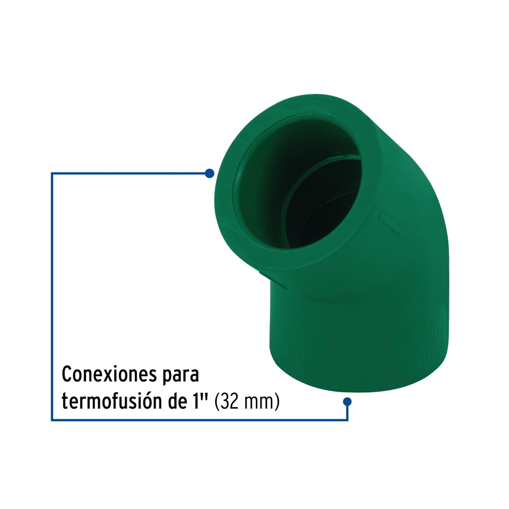 Codo 45° de PPR de 1', Foset