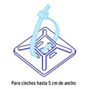 Bolsa con 10 bases autoadheribles de 3 x 3 cm para cinchos