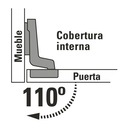 Bolsa c/2 bisagras bidimensionales 110°, cobertura interna