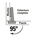 Bolsa c/2 bisagras bidimensionales 95°, cobertura completa