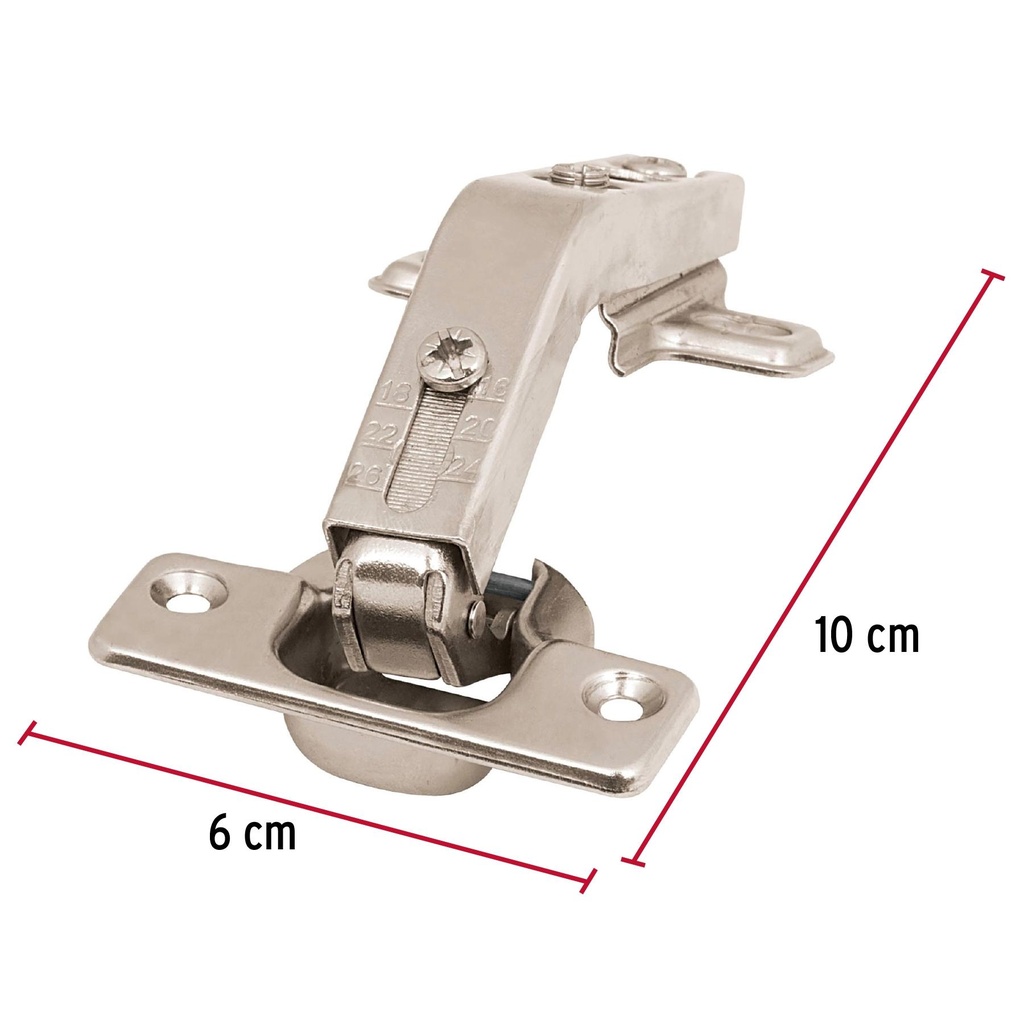 Bolsa c/2 bisagras bidimensionales de 135°, Hermex