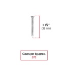 Bolsa con 1 kg de clavos para concreto galvanizados 1-1/2'