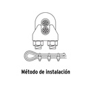 Blíster con 2 nudos (perros) de hierro para cable de 3/16'