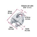 Blíster con 2 nudos (perros) de hierro para cable de 5/16'