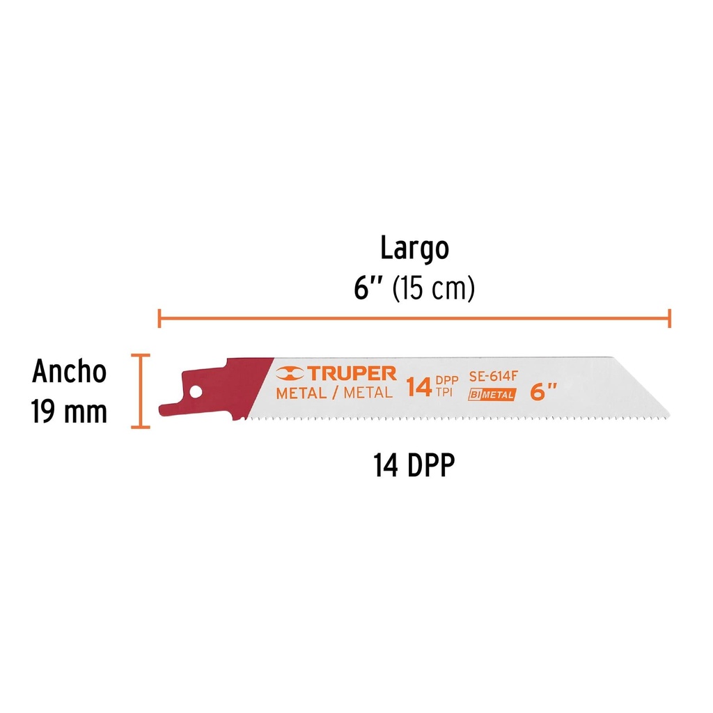 Blíster con 2 seguetas sierra sable 6' 14 DPP para metal