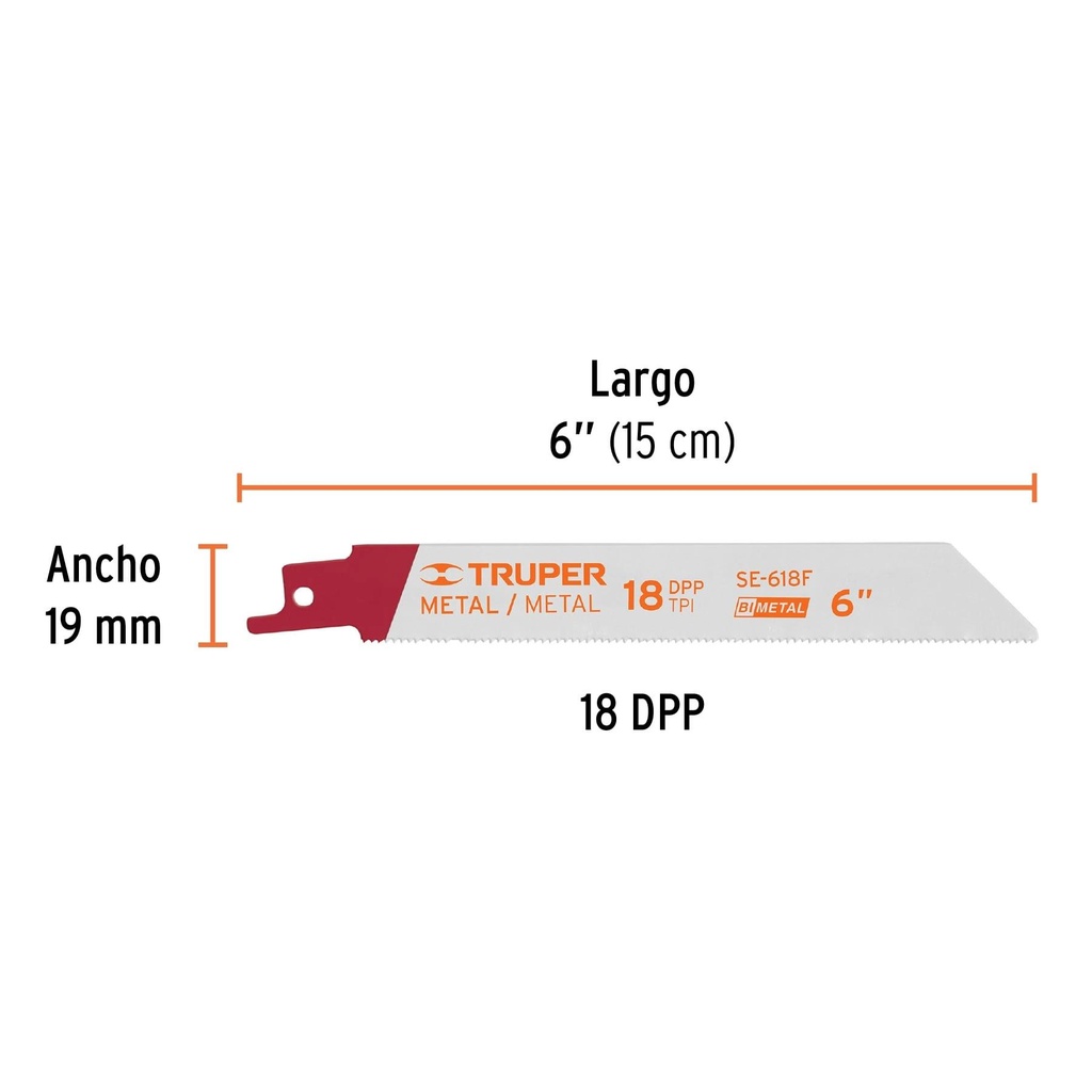 Blíster con 2 seguetas sierra sable 6' 18 DPP para metal