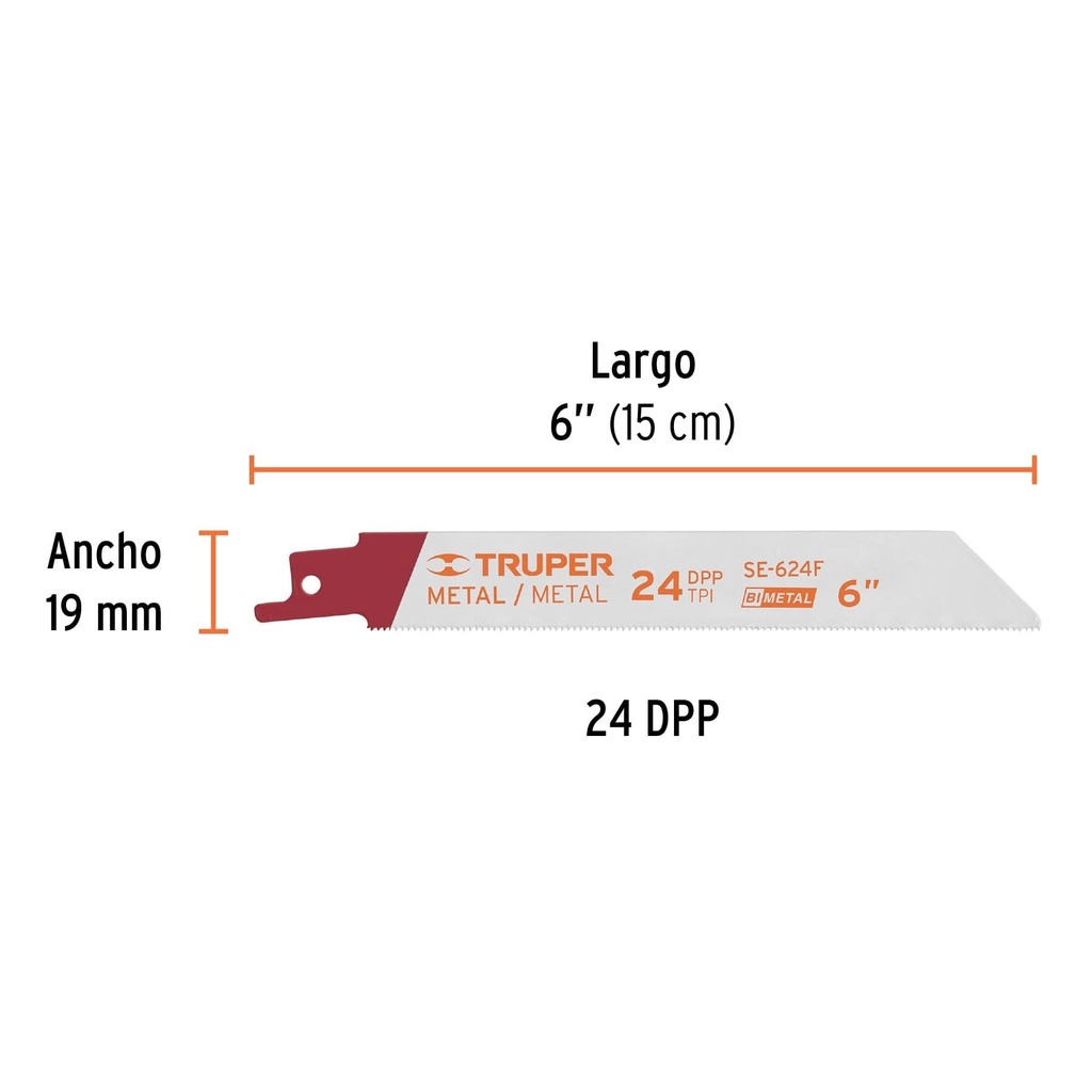 Blíster con 2 seguetas sierra sable 6' 24 DPP para metal