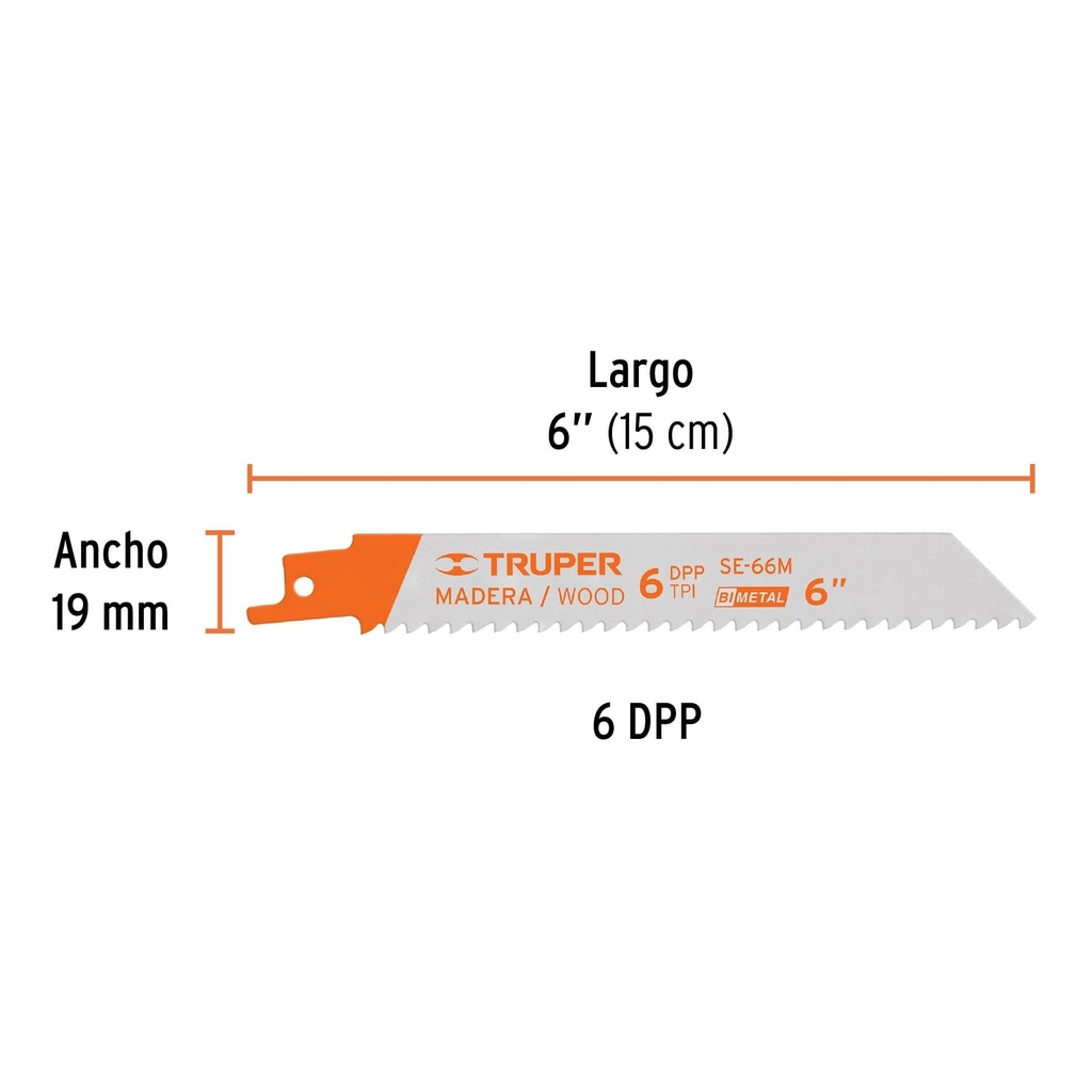 Blíster con 2 seguetas sierra sable 6' 6 DPP para madera