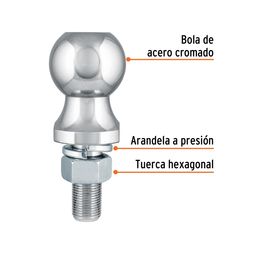 Bola de arrastre, capacidad 2000 lb, Truper