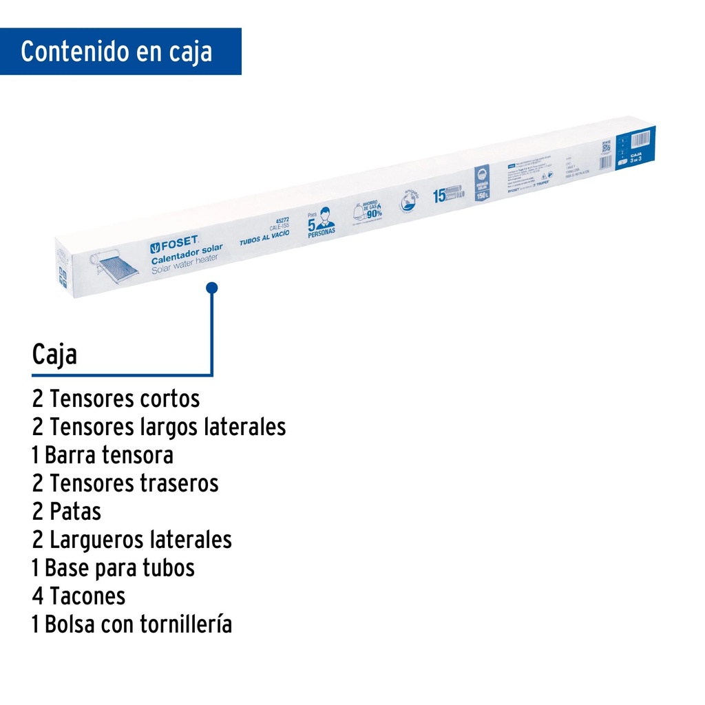 Base para termotanque para modelo CALE-15S, Foset