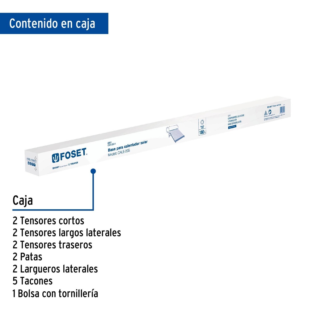 Base para termotanque para modelo CALE-20S, Foset