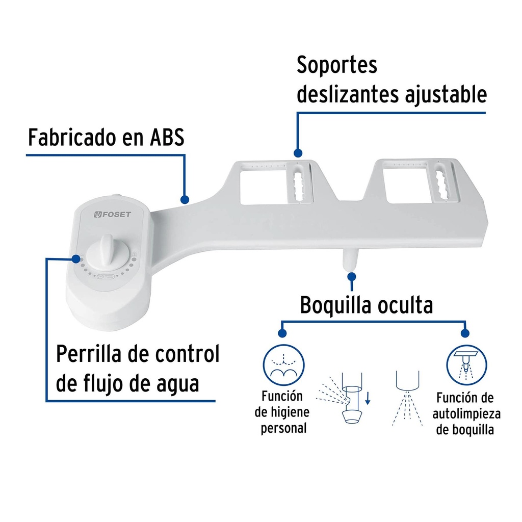 Bidet para WC de 2 piezas, Foset