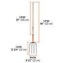 Bieldo para paja, 4 dientes, mango 48', Truper