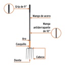 Bieldo para paja, 5 dientes, mango de acero 48', Truper