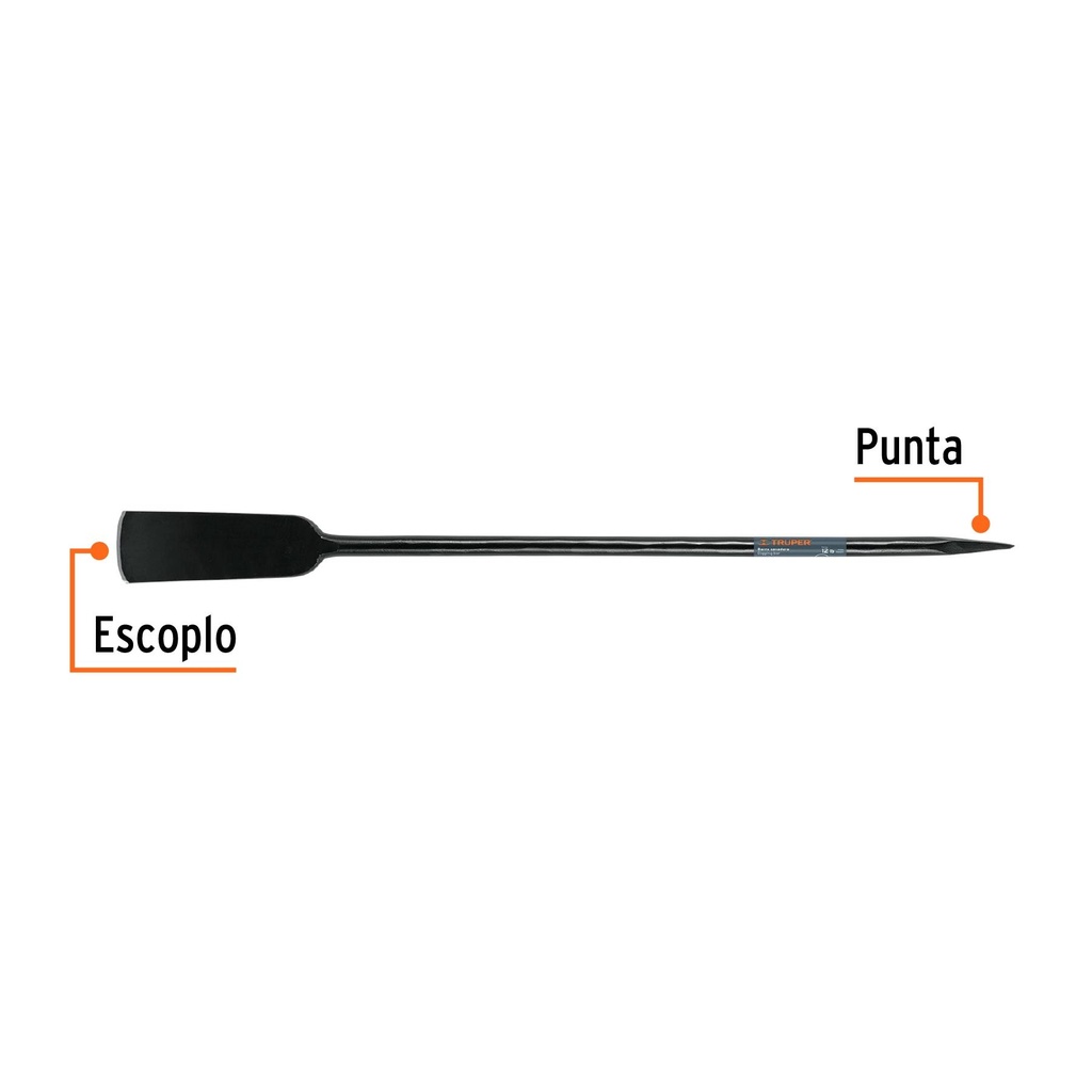 Barra cavadora 1' x 120 cm, escoplo 102 mm, Truper