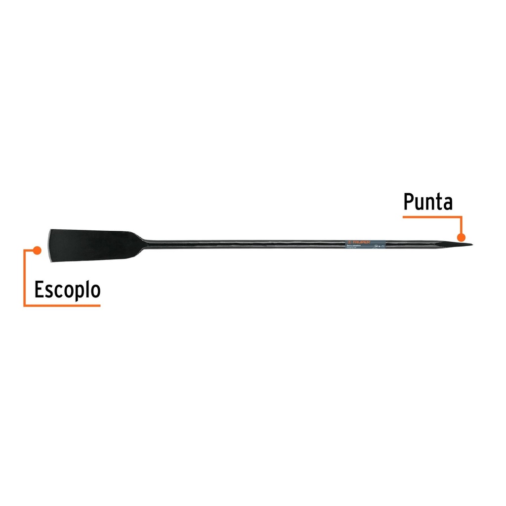 Barra cavadora 1' x 130 cm, escoplo 102 mm, Truper