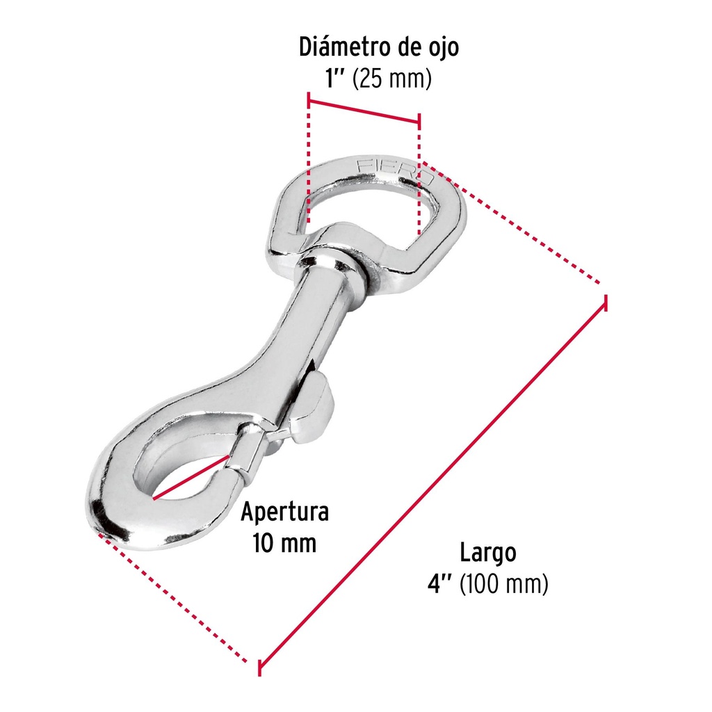 Bandola de zinc de 1' giratoria, Fiero