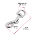 Bandola de zinc de 5/8' giratoria, Fiero