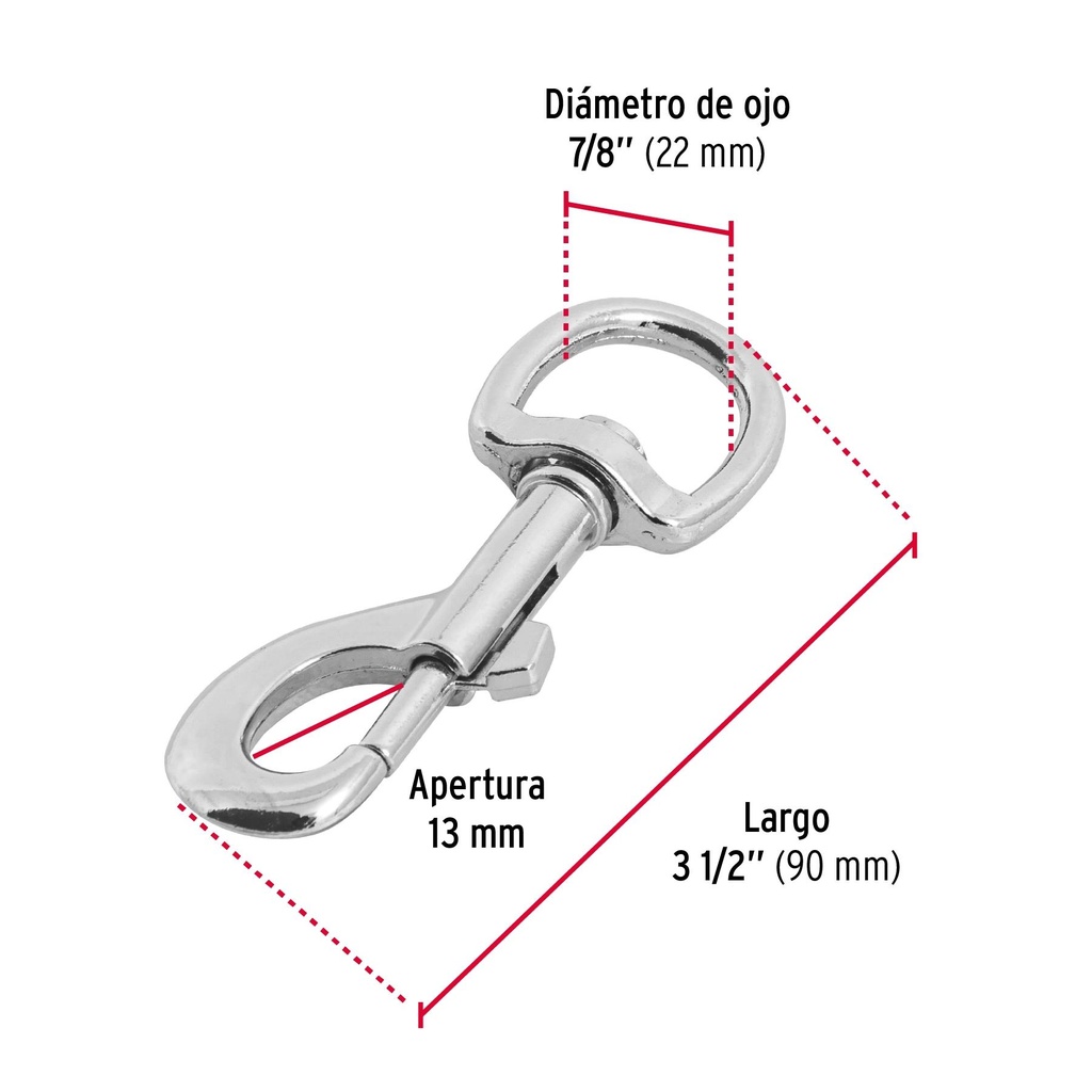 Bandola de zinc de 7/8' giratoria, Fiero