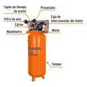 Compresor vertical 240 L, 4 HP (potencia máxima ), 220 V