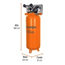 Compresor vertical 240 L, 4 HP (potencia máxima ), 220 V