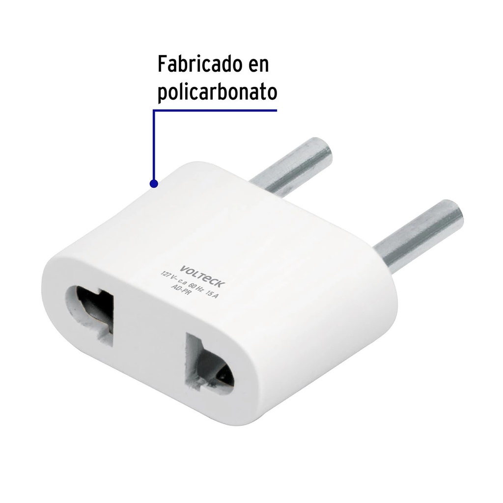 Adaptador barra plana a redonda, Volteck