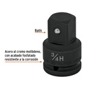 Adaptador de Impacto 3/4' (H) x 1' (M), Truper