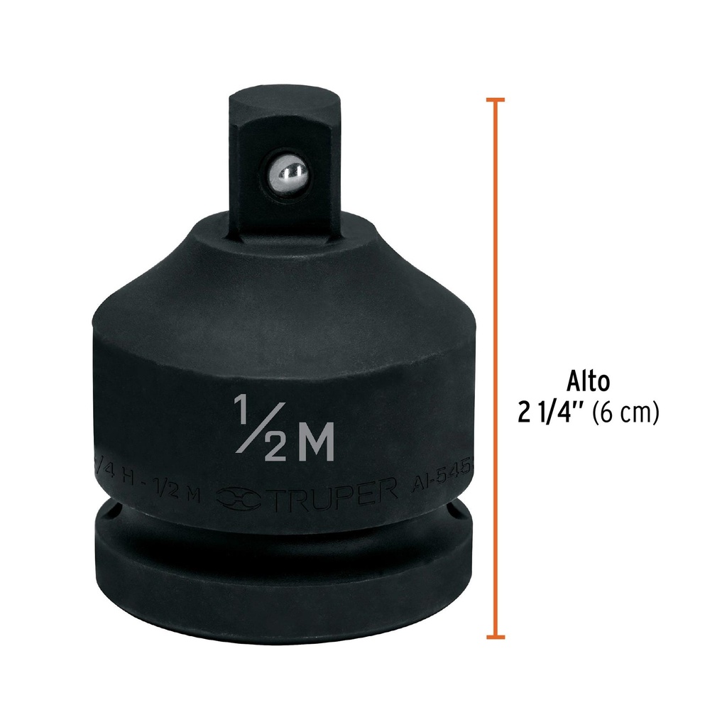 Adaptador de Impacto 3/4' (H) x 1/2' (M), Truper