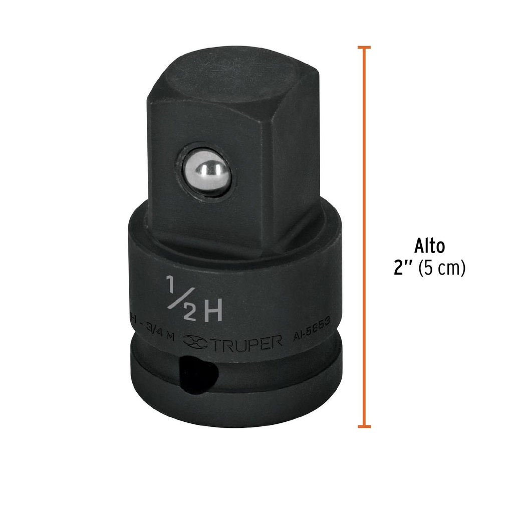 Adaptador de impacto 1/2' (H) x 3/4' (M), Truper