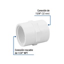 Adaptador hembra de PVC 1-1/4', Foset