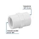 Adaptador hembra de PVC 1/2', Foset