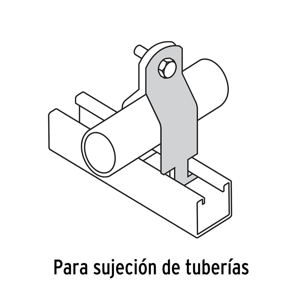 Abrazadera para unicanal 1/2 ', Volteck