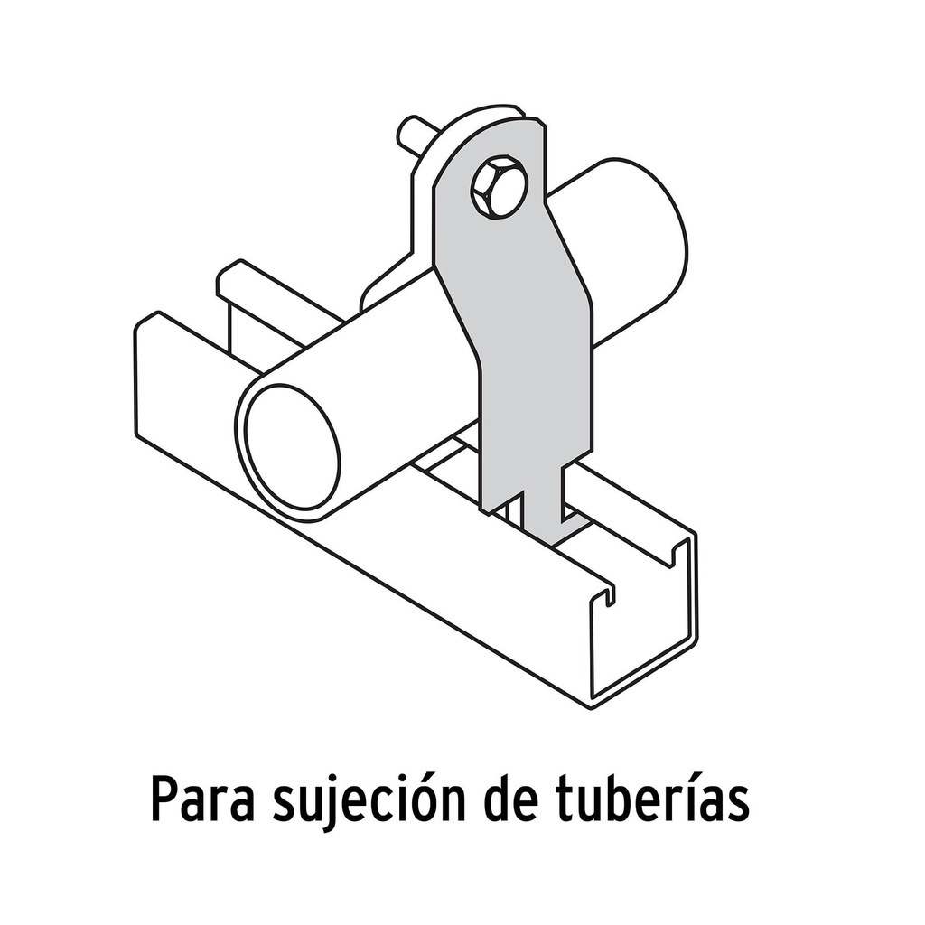 Abrazadera para unicanal, 3/4', Volteck