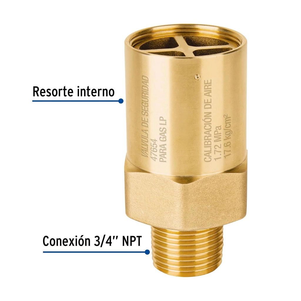 Válvula externa de seguridad para tanque estacionario,3/4'