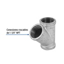 Yee sencilla 1-1/4' acero galvanizado, Foset