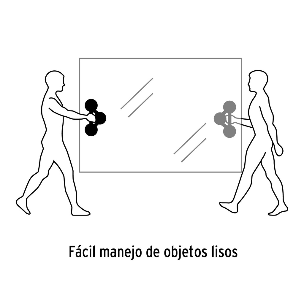 Ventosa de aluminio para vidrio, 3 copas de succión, Truper