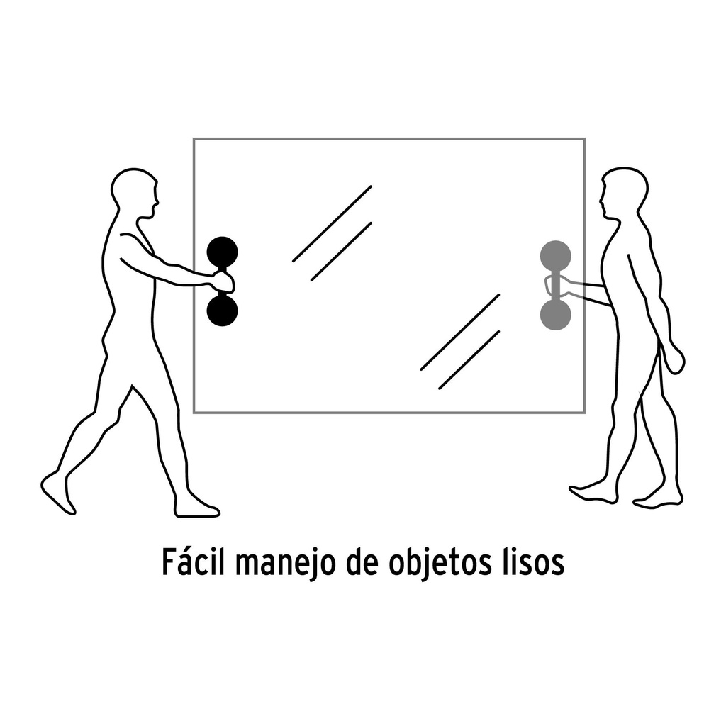 Ventosa de plástico para vidrio, 2 copas de succión, Pretul