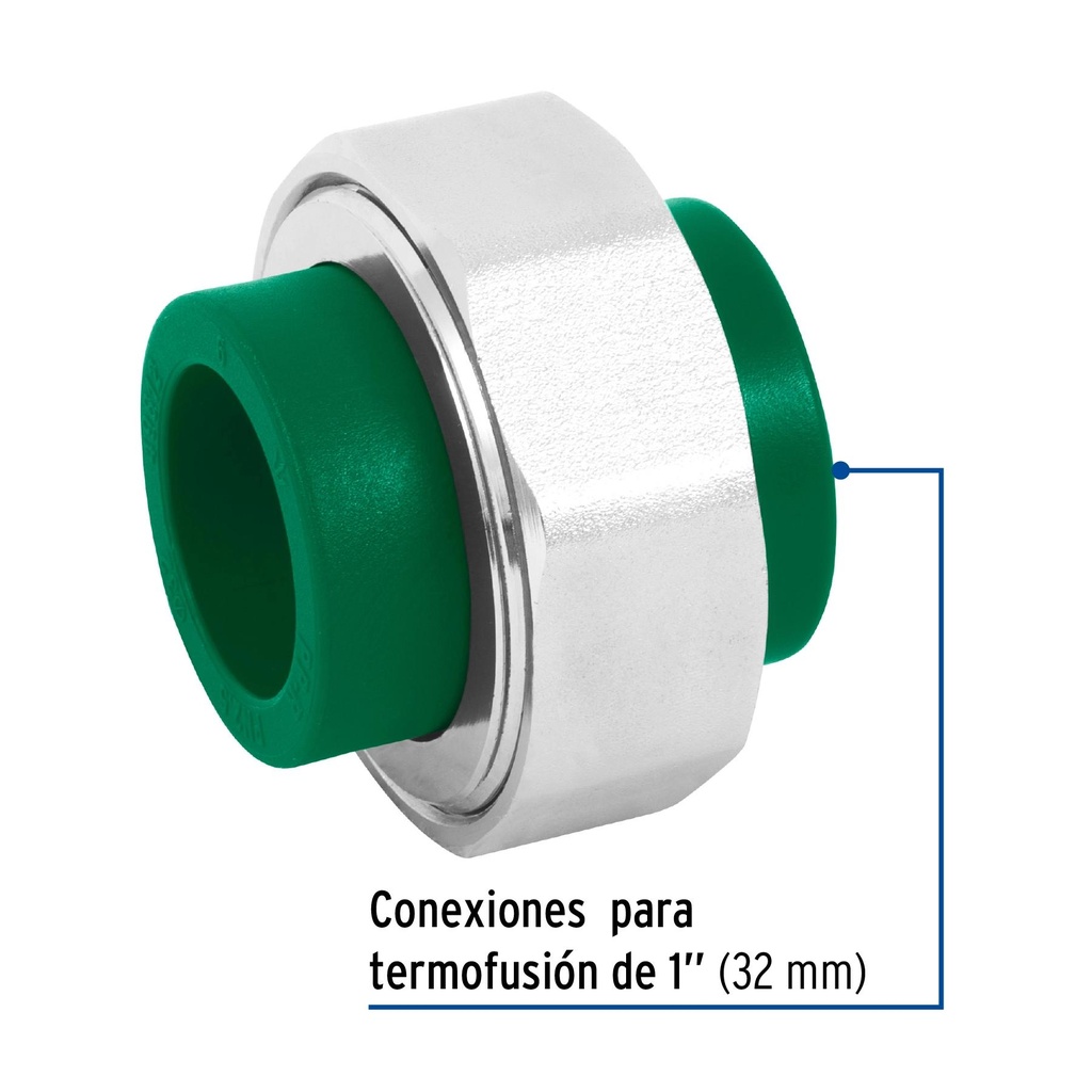 Tuerca unión de PPR 1' x 1', Foset