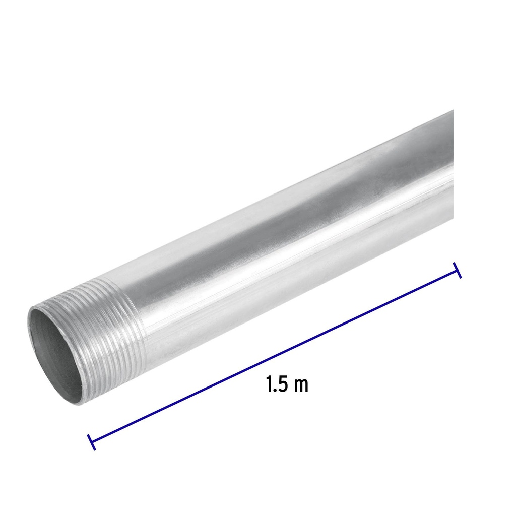 Tubo conduit galvanizado para mufa, 1-1/4', 1.5 m