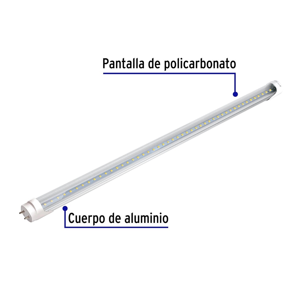 Tubo de LED T8 36 W base G13 pantalla policarbonato, Basic