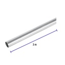 Tubo de acero de 3 m pared delgada, 1/2', Volteck