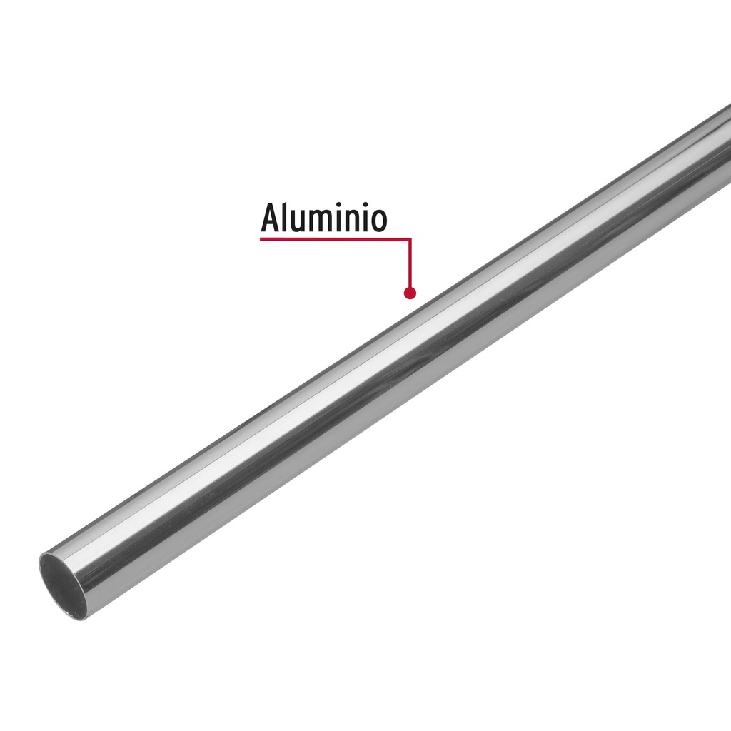 Tubo redondo de 3.0 m en aluminio para closet, Hermex