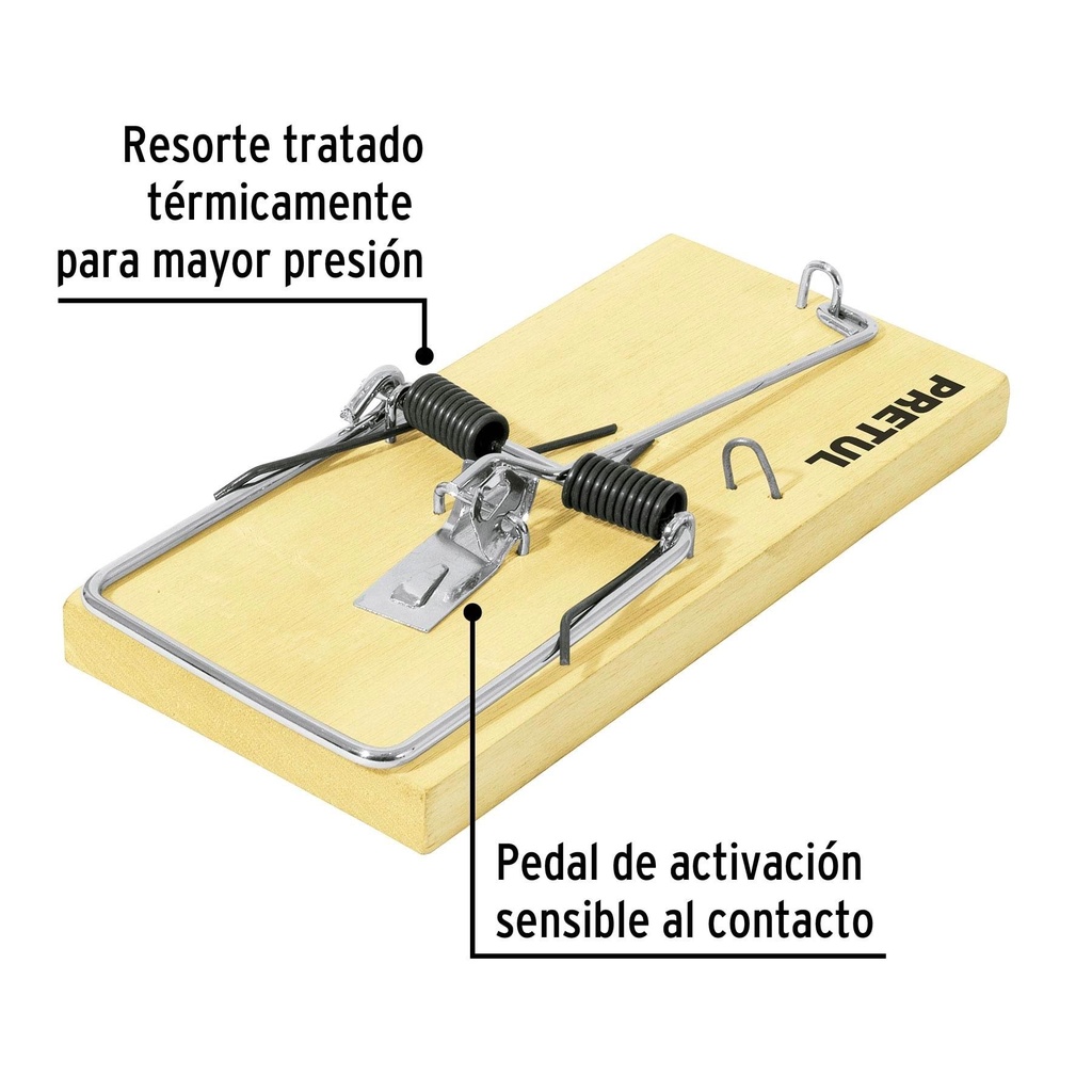 Trampa de madera de 7' para ratón, Pretul