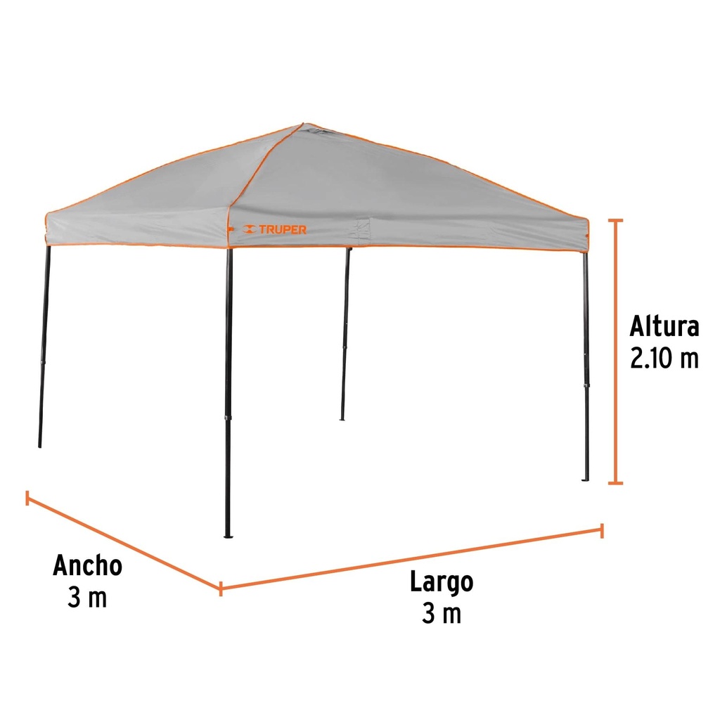 Toldo plegable de 3 x 3 m, Truper