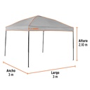 Toldo plegable de 3 x 3 m, Truper