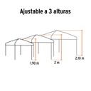 Toldo plegable de 3 x 3 m, Truper