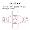 Combo cerraduras, llave-llave, latón brillante, Hemex Basic