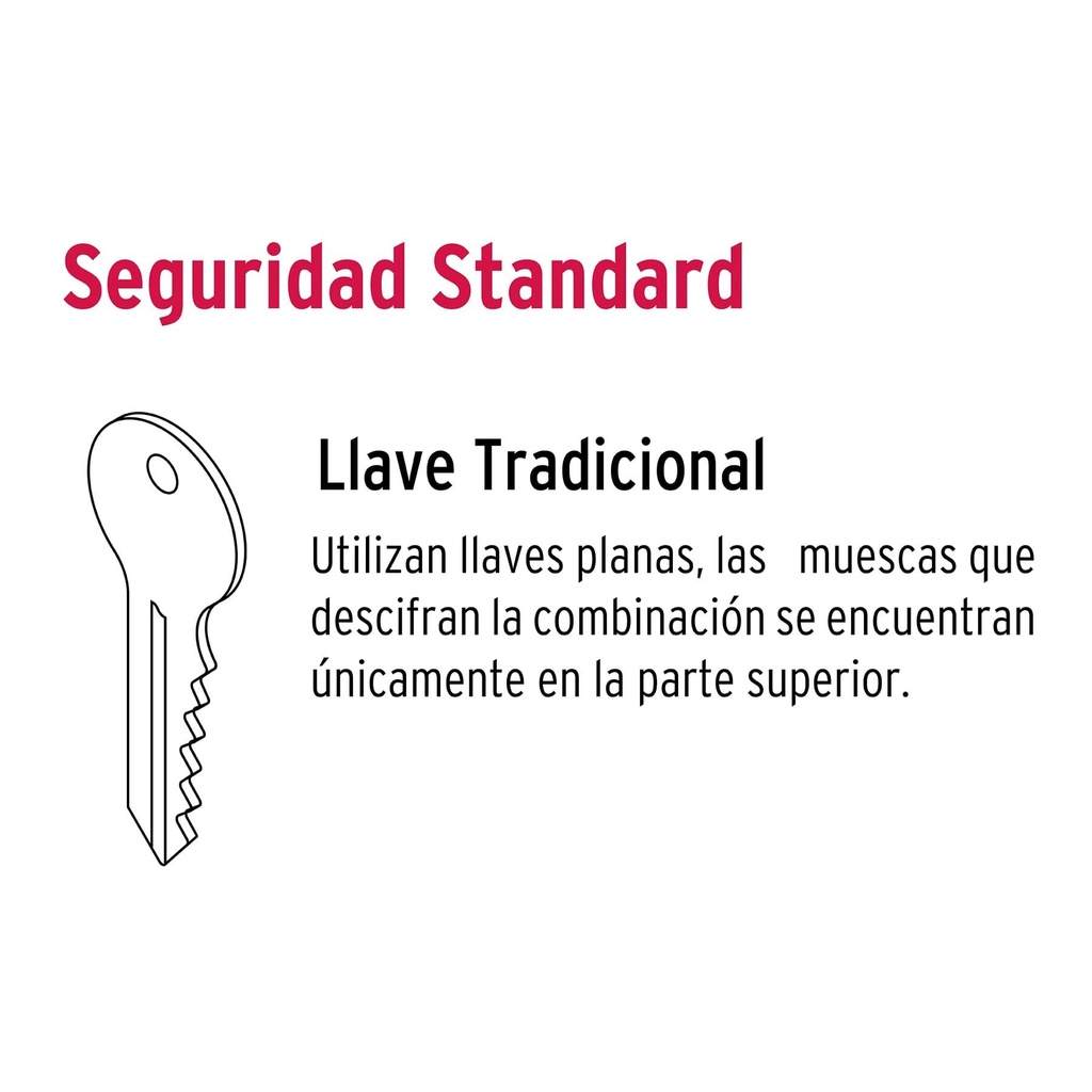 Combo cerraduras, llave-llave, latón antiguo, Hermex Basic