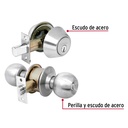 Combo cerraduras, llave-llave, cromo, Hermex Basic