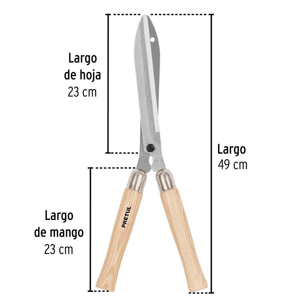 Tijera para poda 48 cm mangos de madera, Pretul